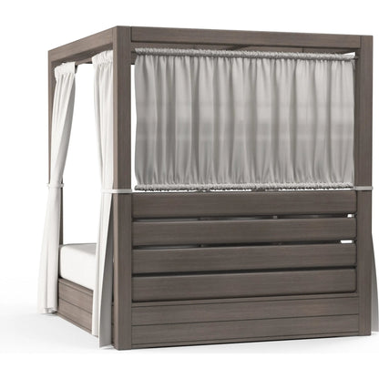 Laguna Outdoor Resort King Daybed by Sunset West in driftwood. Made from aluminum in a modern style.