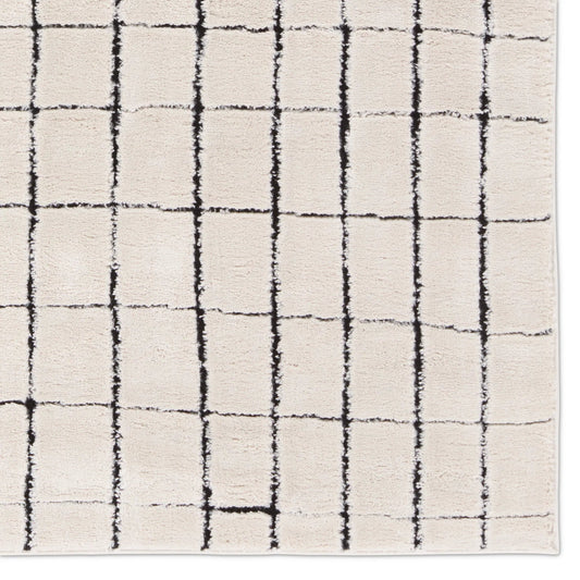 Jaida JID21 Rug by Jaipur Living in ivory, black. Made from 70% polypropylene 30% polyester in a unique style.