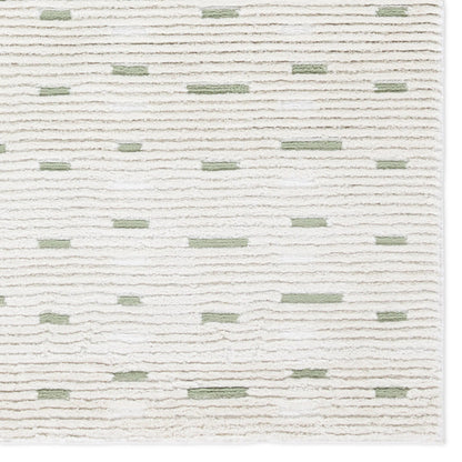 Jaida JID29 Rug by Jaipur Living in ivory, green. Made from 70% polypropylene 30% polyester in a unique style.