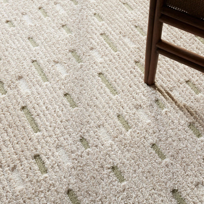 Jaida JID29 Rug by Jaipur Living in ivory, green. Made from 70% polypropylene 30% polyester in a unique style.