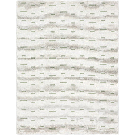 Jaida JID29 Rug by Jaipur Living in ivory, green. Made from 70% polypropylene 30% polyester in a unique style.