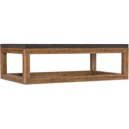 Big Sky Cocktail Table by Hooker Furniture in vintage natural. Made from wood, resin in a modern style.