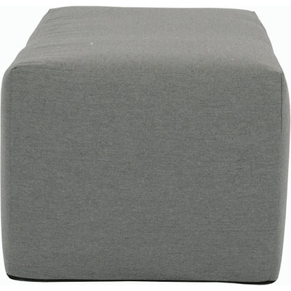 Rectangle Outdoor Coffee Table/Ottoman by Sunset West in granite. Made from sunbrella in a modern style.