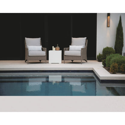 Ibiza Outdoor Club Chair by Sunset West in carbon. Made from resin wicker in a modern style.