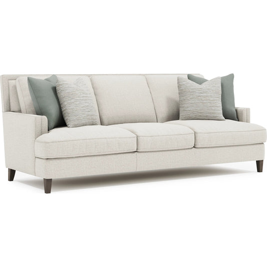 Addison Fabric Sofa by Bernhardt in beige. Made from spring inner core, polyfoam, polyester fibers, waterfowl feathers, waterfowl down in a transitional style.