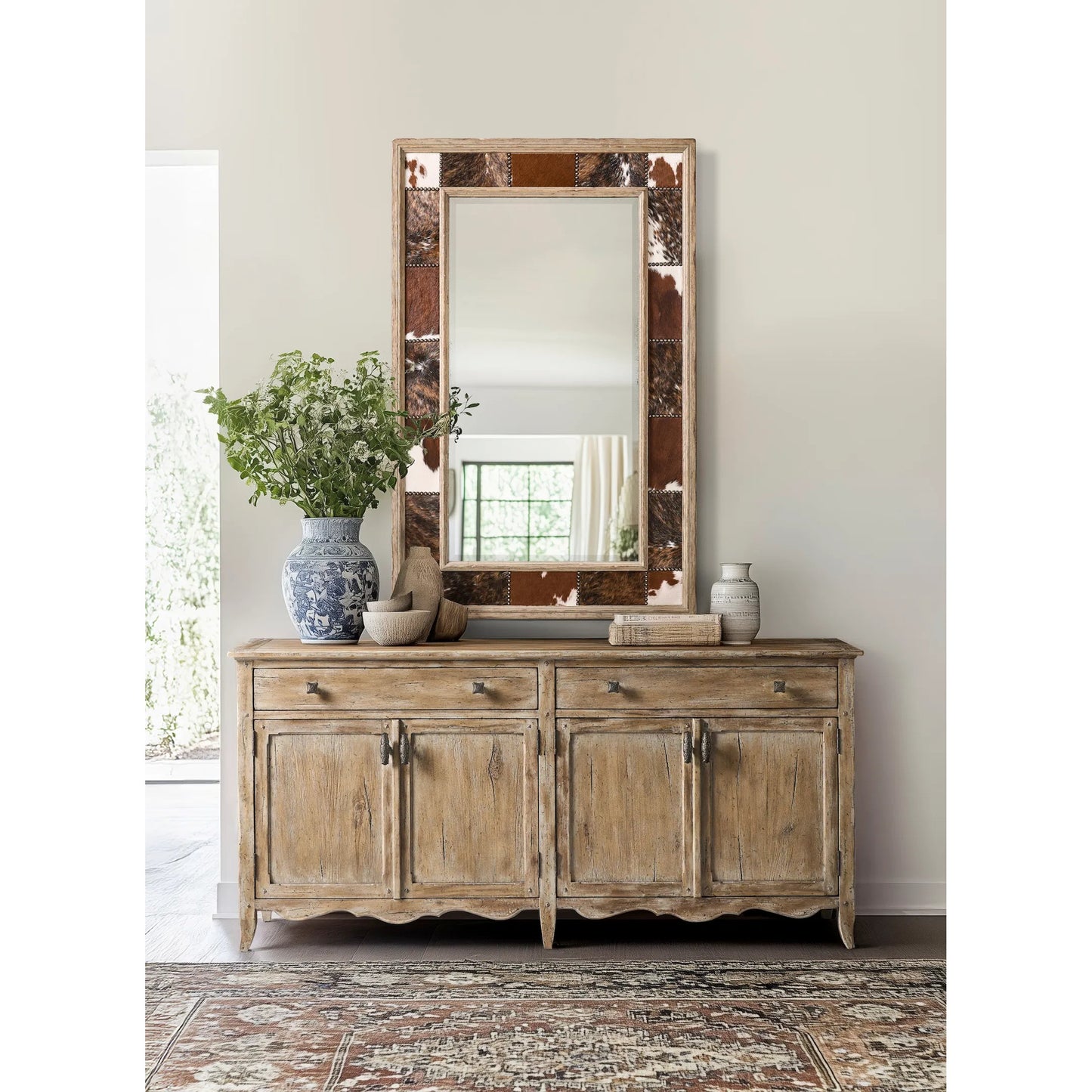013 SI-2535706 | Lifestyle | Caldera Sideboard by Jonathan Charles in light spain painted walnut. Made from main acacia veneer in a unique style.