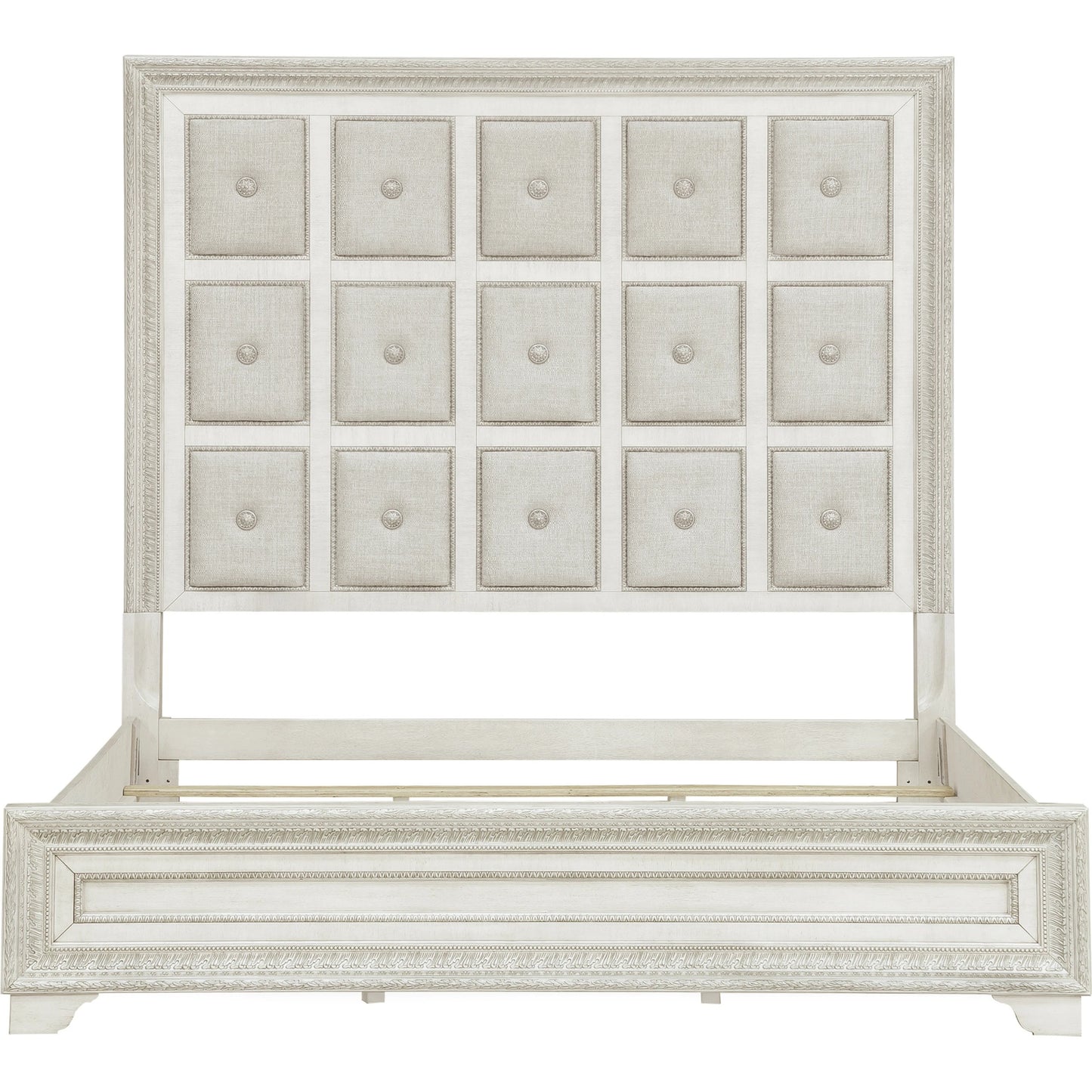 002 SI-2155458,SI-2155459,SI-2155460 | Additional Silo | Camila Bed by Pulaski Furniture in semi-transparent creamy white. Made from ash veneers in a modern style.