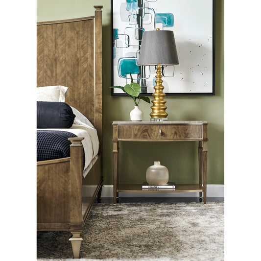 Barcelona King Bed by Jonathan Charles in barcelona walnut. Made from walnut quarter figured veneer in a modern style.