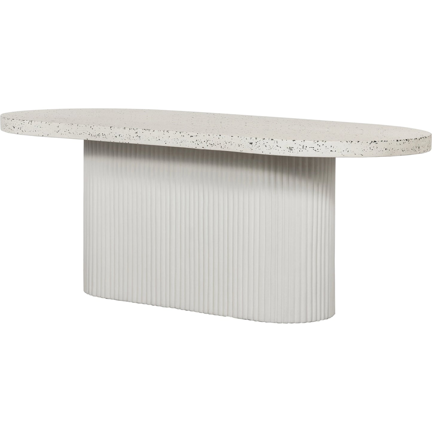 001 SI-2121982 | Primary Silo | Lyon Outdoor Dining Table by Moe's Home Collection in light grey. Made from concrete, terrazzo, foam core with metal bar reinforcement in a modern style.