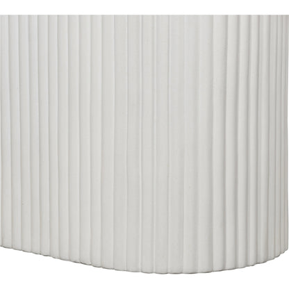 Lyon Outdoor Dining Table by Moe's Home Collection in light grey. Made from concrete, terrazzo, foam core with metal bar reinforcement in a modern style.