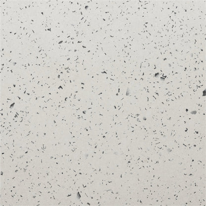 Lyon Outdoor Dining Table by Moe's Home Collection in light grey. Made from concrete, terrazzo, foam core with metal bar reinforcement in a modern style.