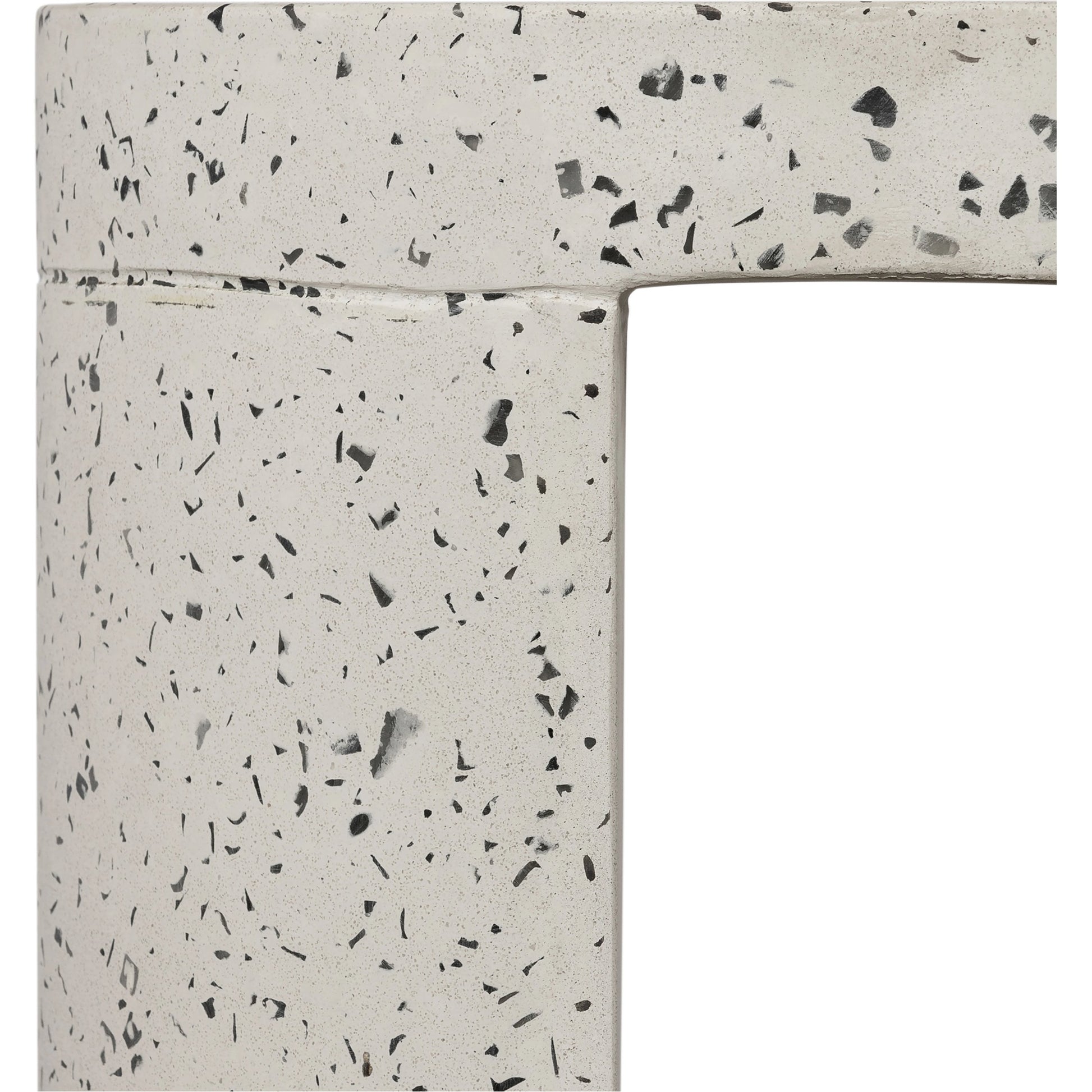 Lyon Outdoor Stool by Moe's Home Collection in greystone. Made from cement, terrazzo in a modern style.