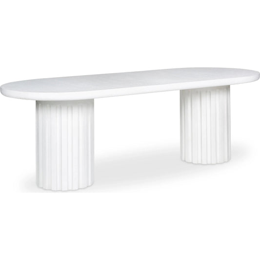 Eris Outdoor Dining Table by Moe's Home Collection. Made from fiberglass reinforced concrete, steel connecting table top in a unique style.