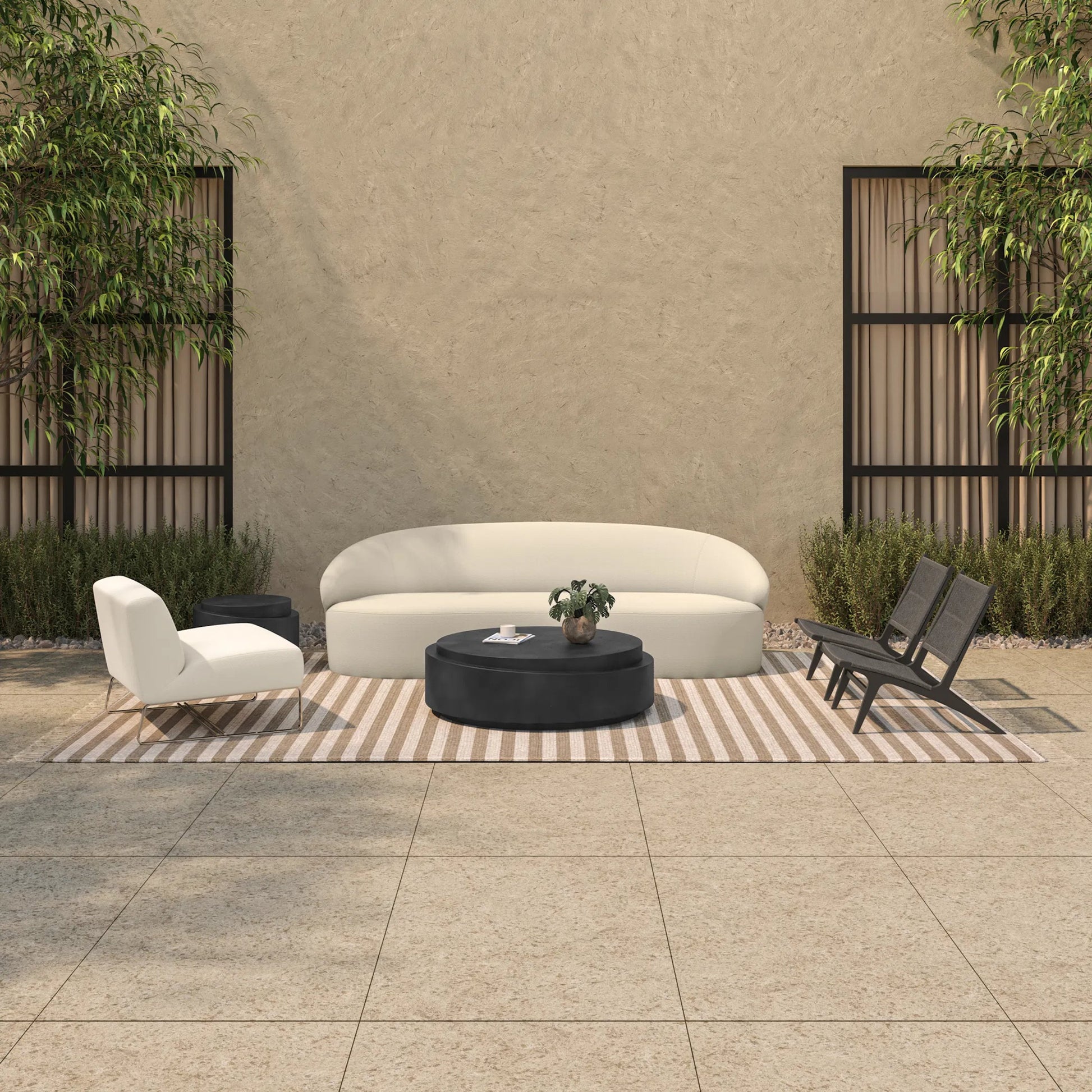 Cosmo Outdoor Accent Table by Moe's Home Collection. Made from concrete, stone in a modern style.
