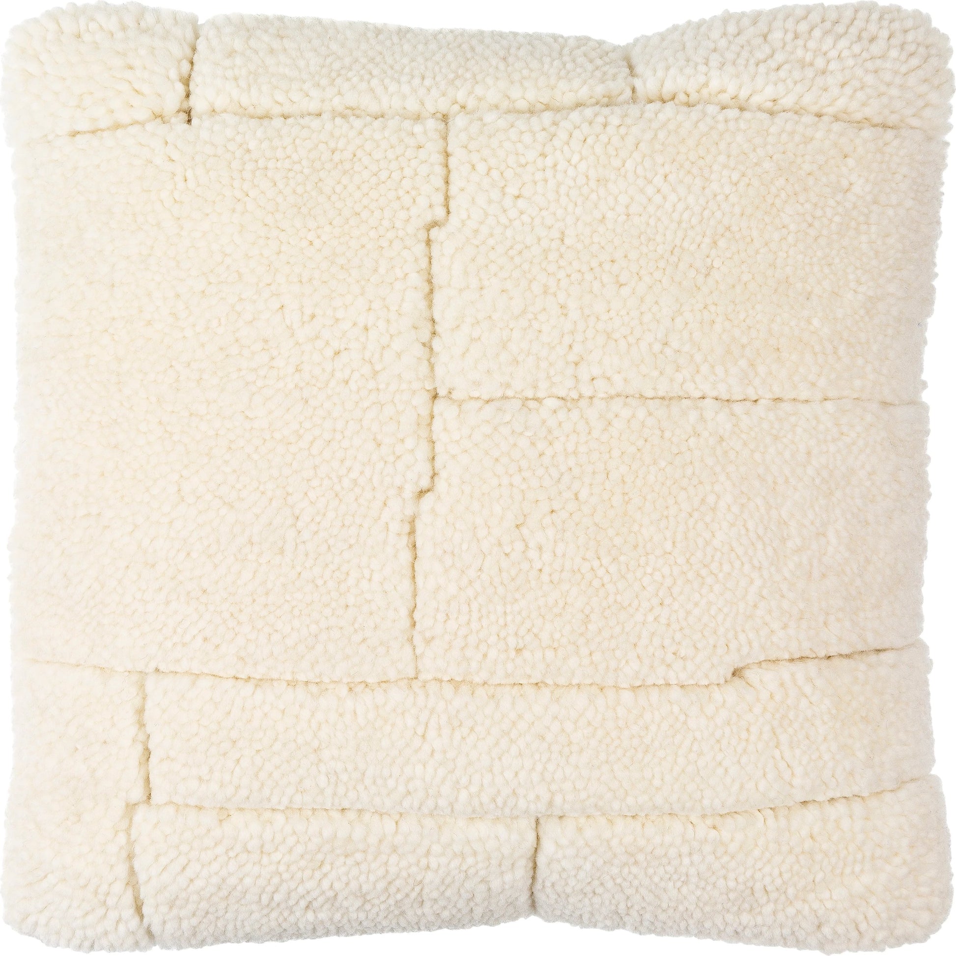 Jakob Pillow - 481434 by Surya in cream. Made from front: 80% wool, 20% cotton, back: 100% cotton in a modern style.