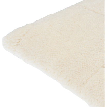Jakob Pillow - 481434 by Surya in cream. Made from front: 80% wool, 20% cotton, back: 100% cotton in a modern style.