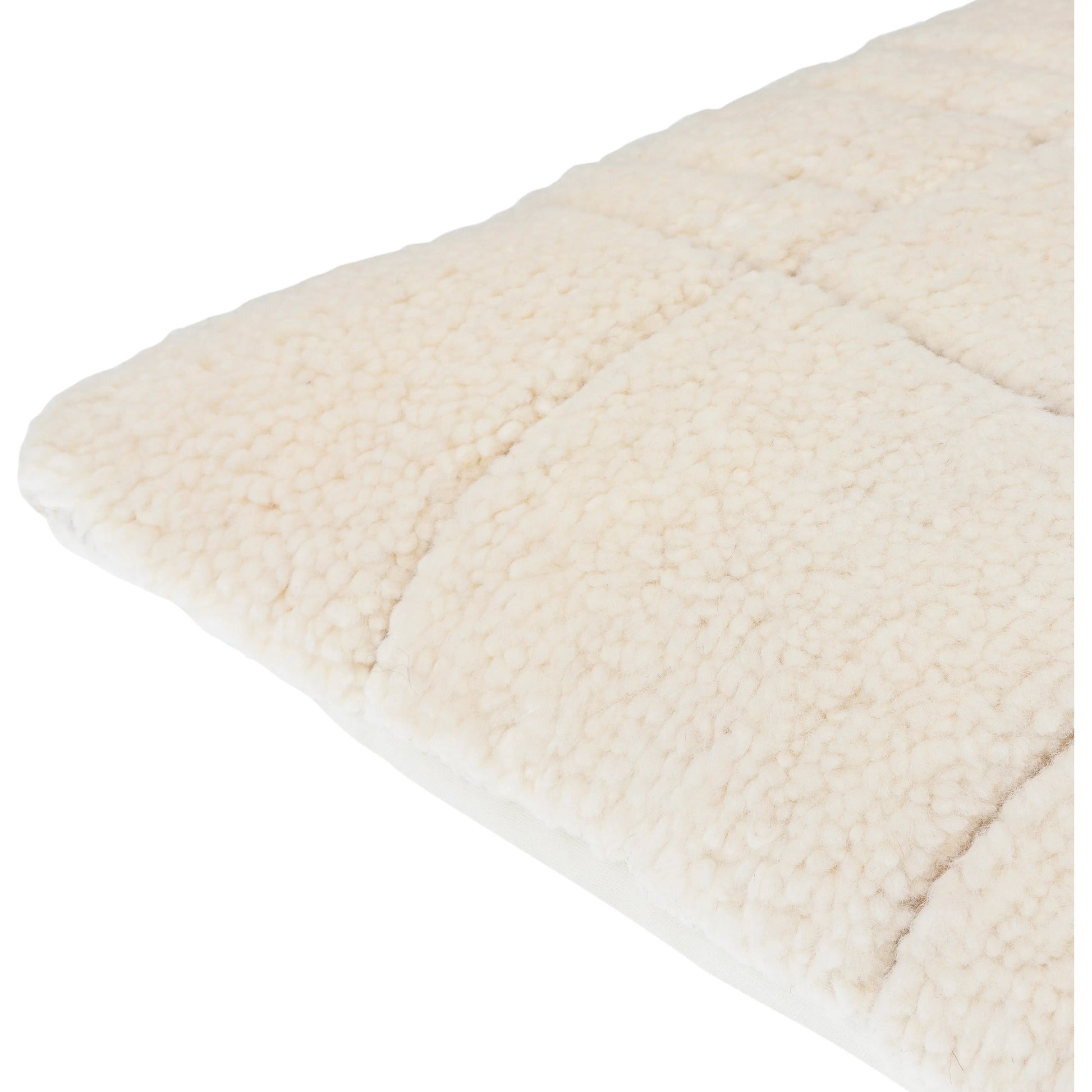 Jakob Pillow - 481448 by Surya in cream. Made from front: 80% wool, 20% cotton, back: 100% cotton in a modern style.