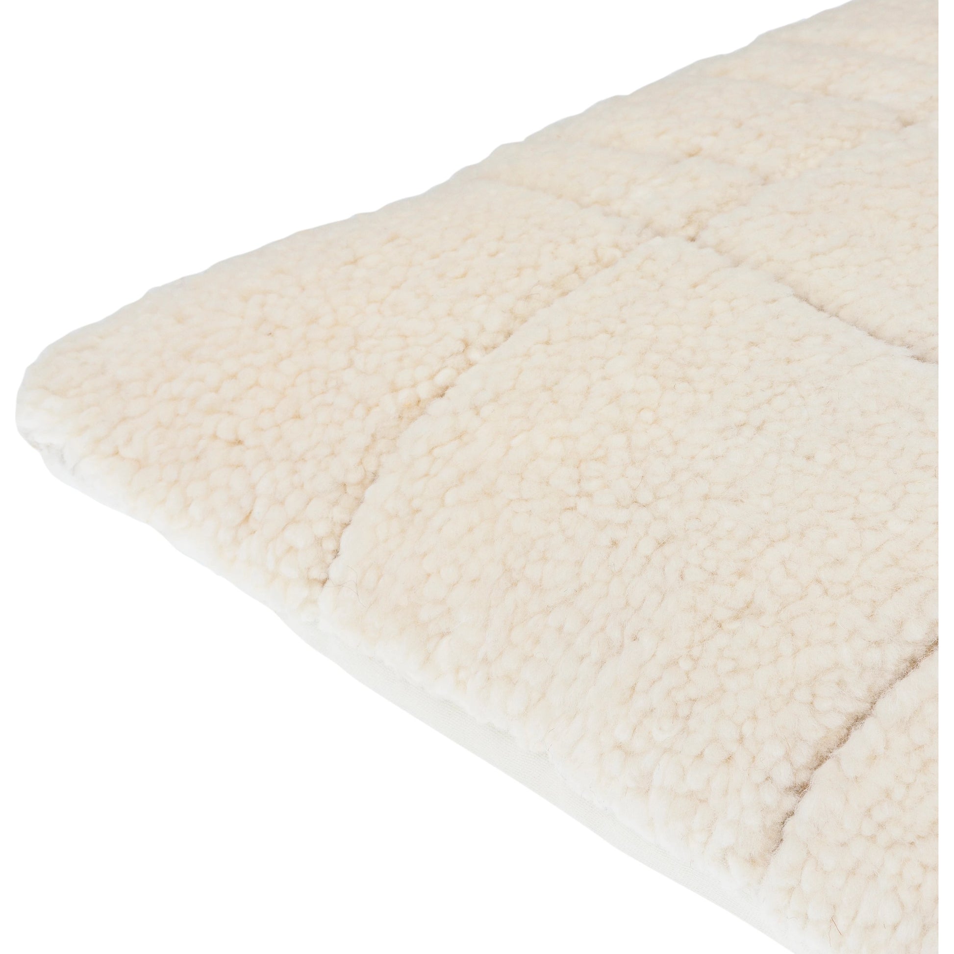Jakob Pillow - 481448 by Surya in cream. Made from front: 80% wool, 20% cotton, back: 100% cotton in a modern style.