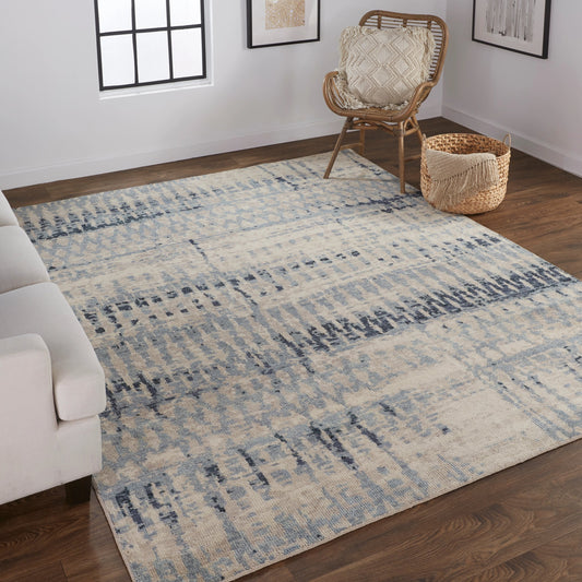 Palomar Transitional Rug - 6631F by Feizy in blue, tan. Made from wool in a unique style.