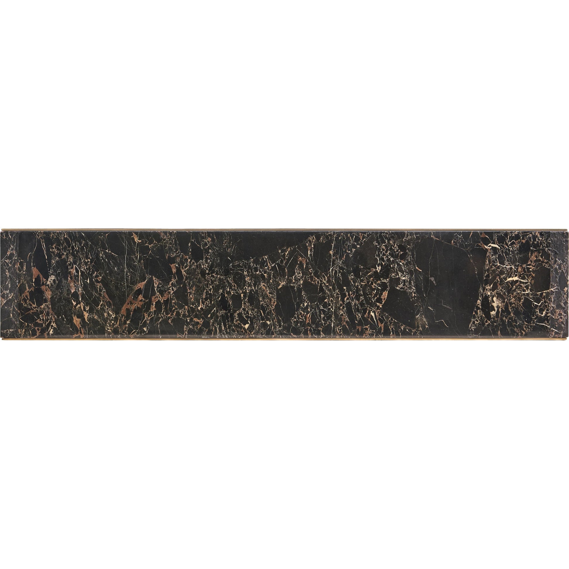 Nova Console Table by Jonathan Charles in industrial bronze finish. Made from main aluminum in a unique style.