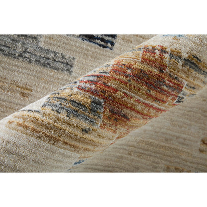 Melrose Traditional Diamond MEL39ULF Rug by Feizy in ivory, blue, brown. Made from polypropylene, polyester, viscose in a unique style.