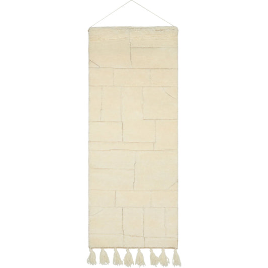 Jakob 541866 Wall Decor by Surya in ivory. Made from wool, cotton, wood in a transitional style.
