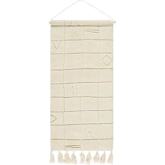 Jakob 541872 Wall Decor by Surya in ivory. Made from wool, cotton, wood in a transitional style.