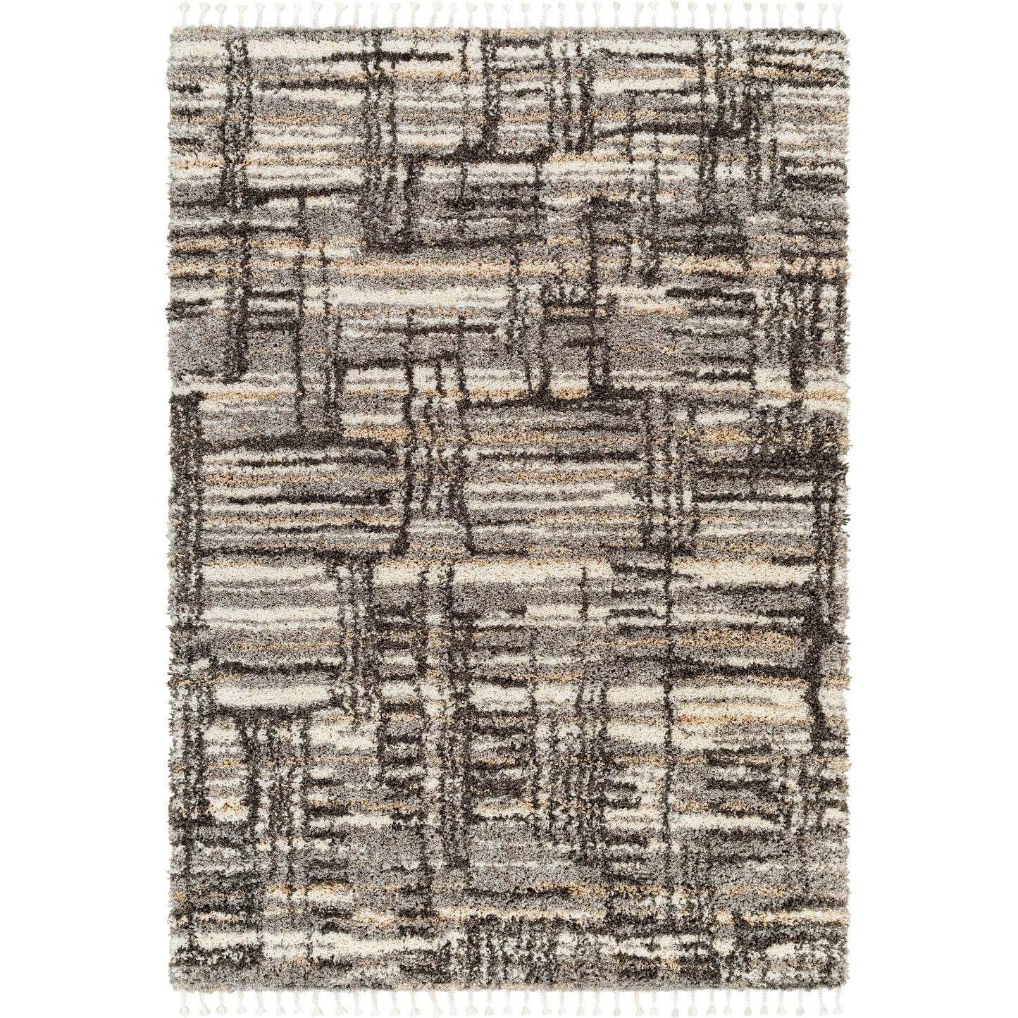 001 SI-1923162 | Primary Silo | Jakarta Rug by Livabliss in gray, black. Made from main: 100% polyester in a modern style.