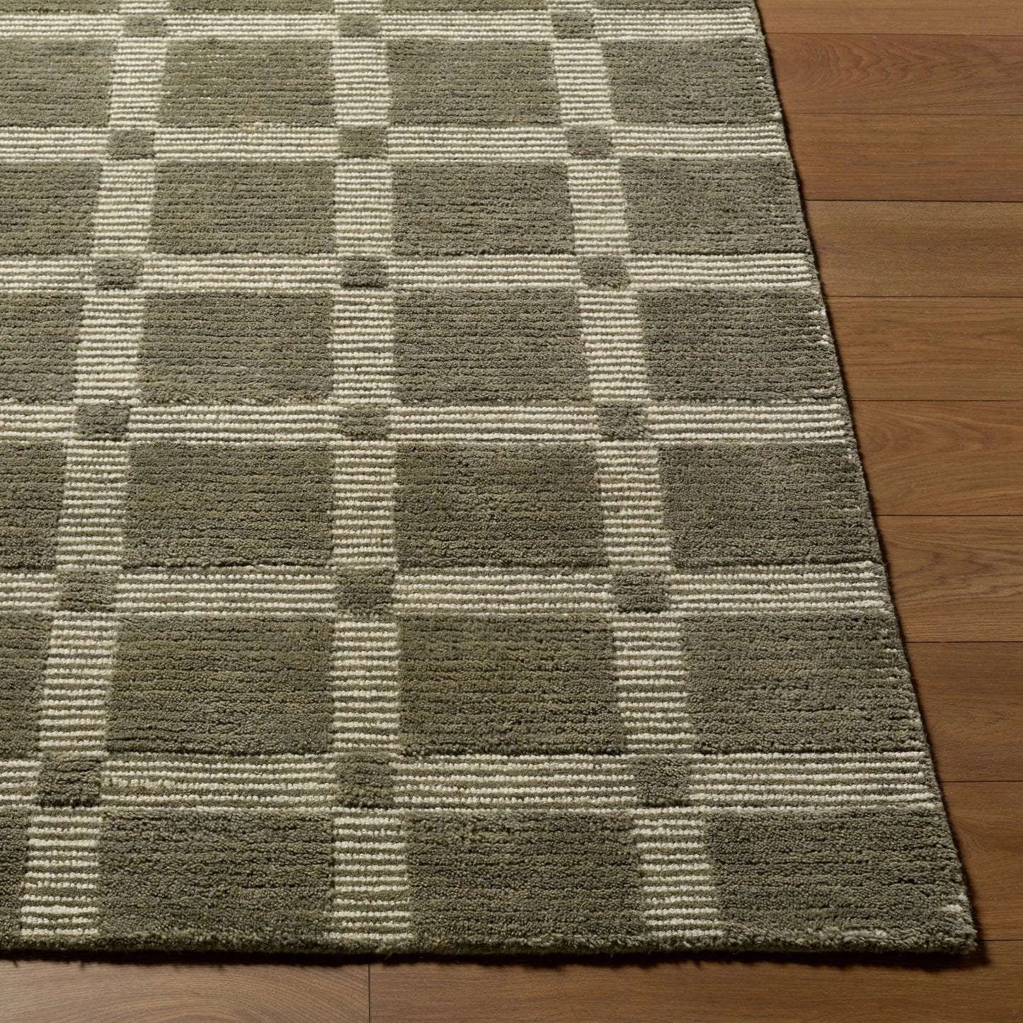 002 SI-2530721,SI-2530722,SI-2530723,SI-2530724 | Closeup | Julia JLA-2300 Rug by Livabliss in taupe, stone gray, ivory.. Made from wool in a unique style.