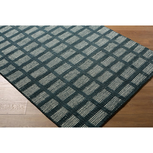 Julia JLA-2303 Rug by Livabliss in charcoal, slate gray, ivory.. Made from wool in a unique style.