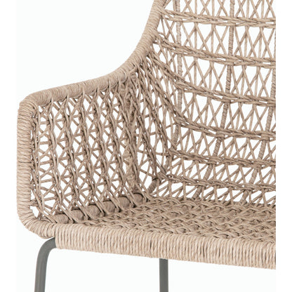 Bandera Counter Stool by Four Hands in vintage white and gray bronze. Made from unique in a coastal style.