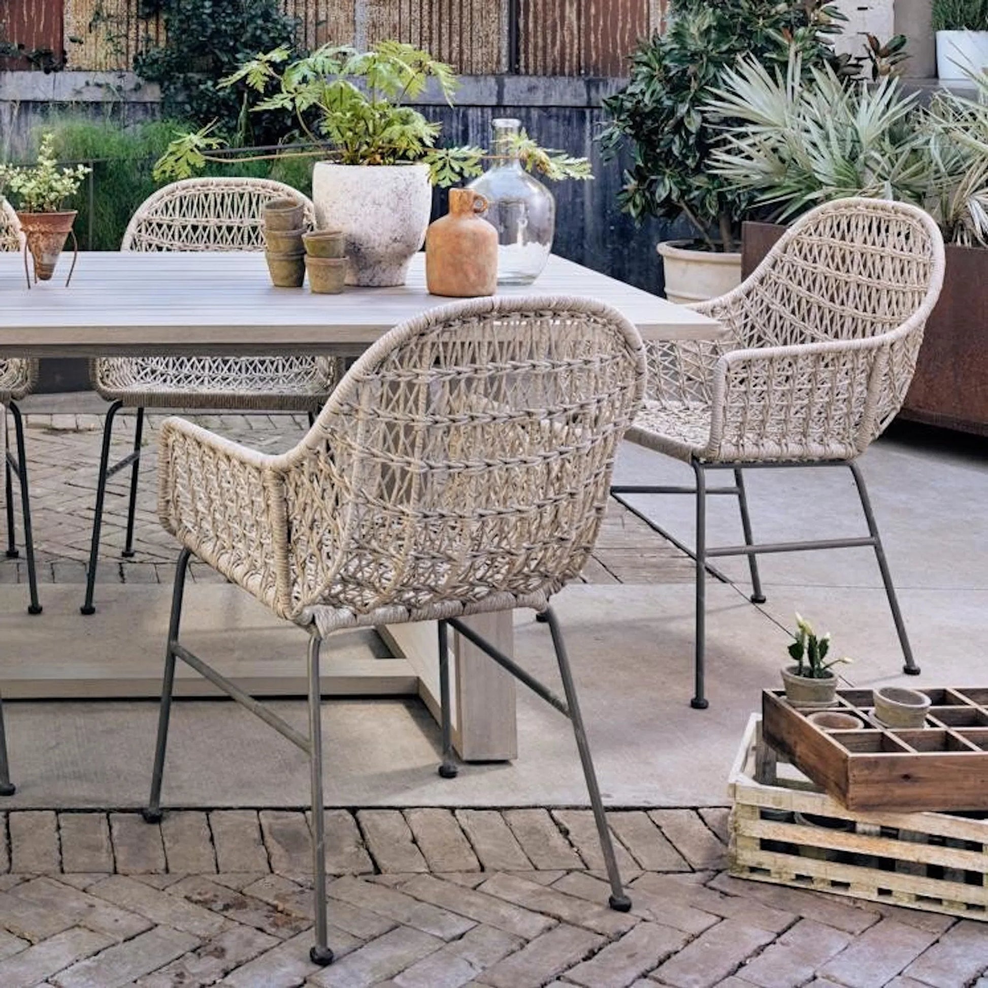 Bandera Outdoor Woven Dining Chair by Four Hands. Made from unique in a eclectic & global style.