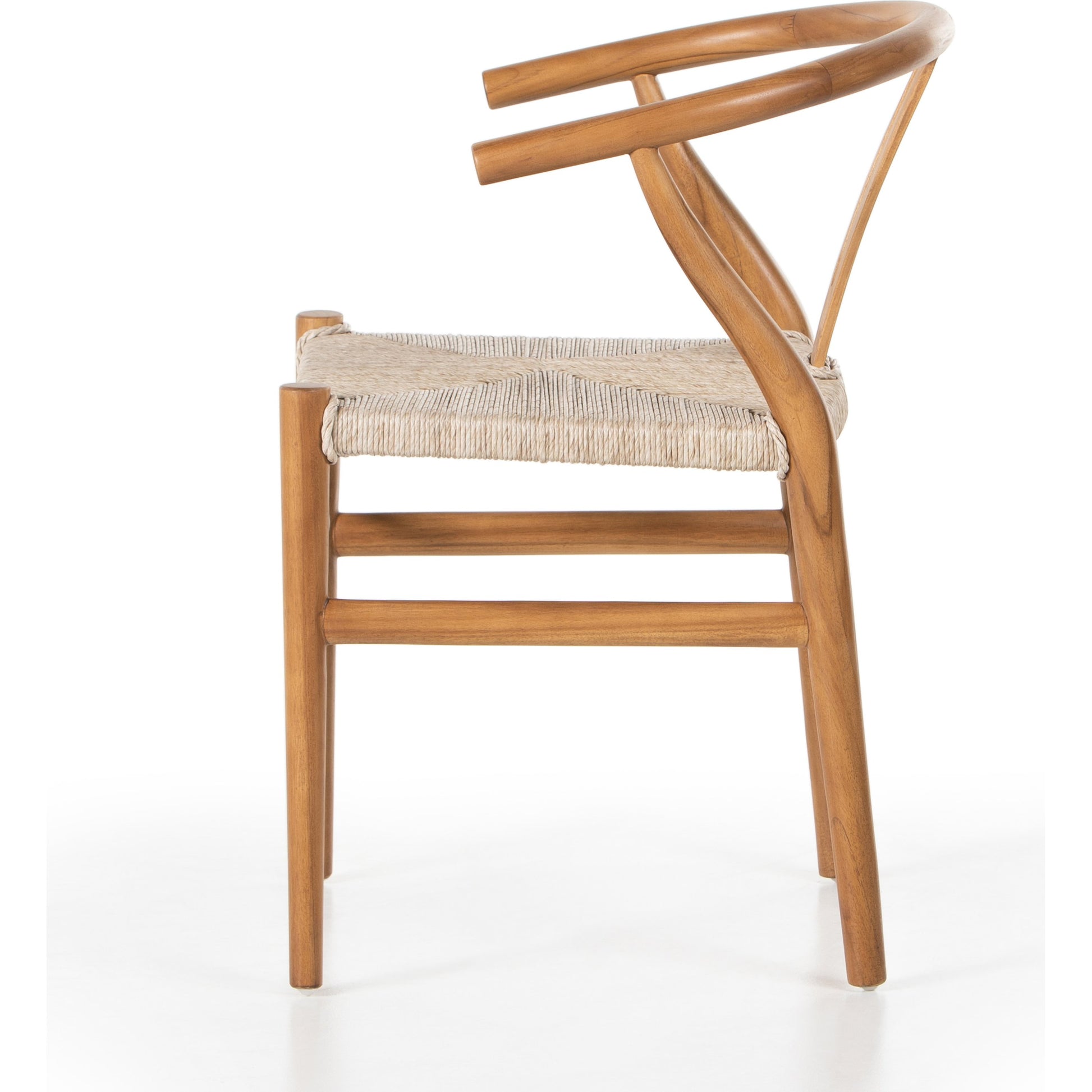 Muestra Dining Chair by Four Hands. Made from solid teak, 100% polyethylene in a coastal style.
