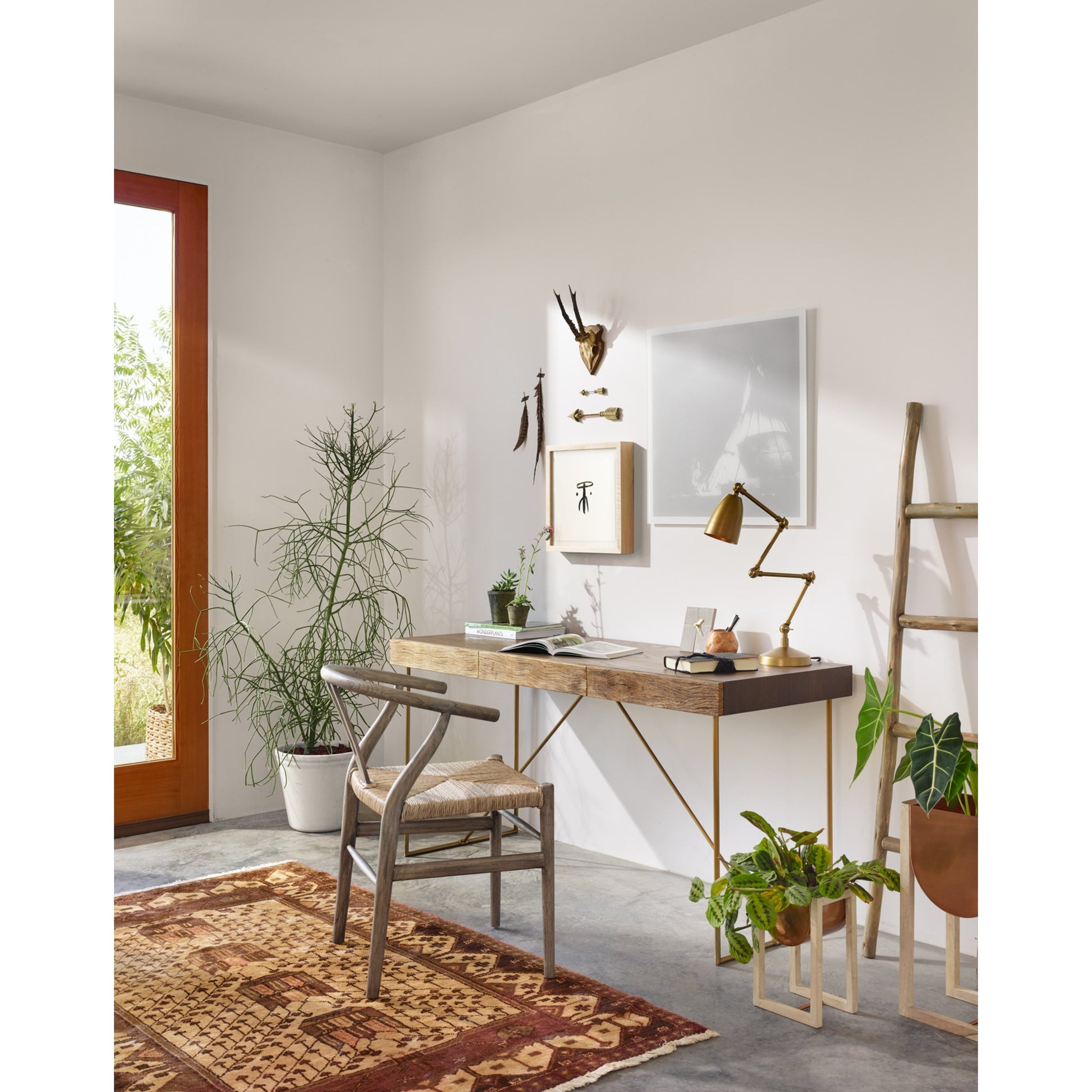 Muestra Dining Chair by Four Hands. Made from solid teak, 100% polyethylene in a coastal style.