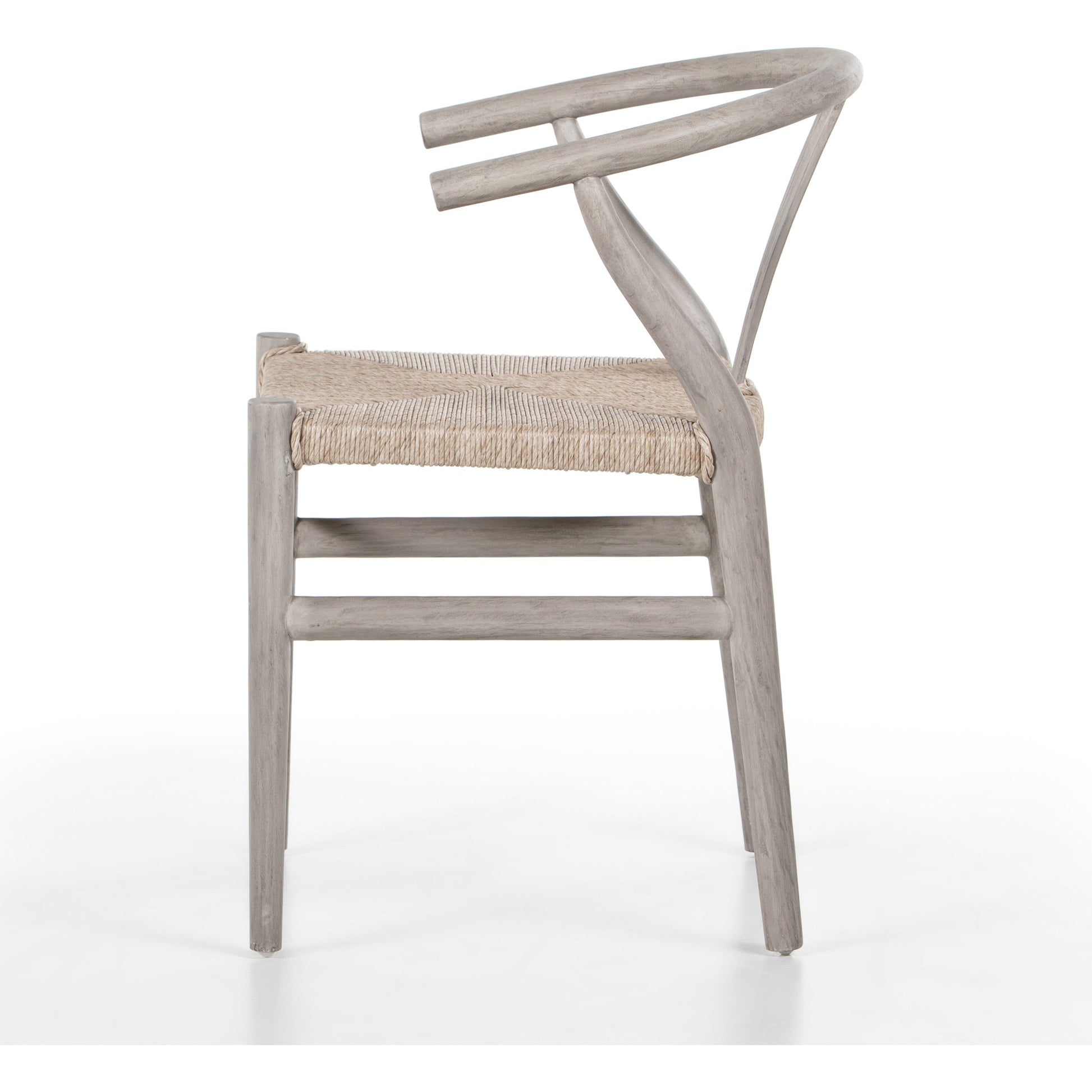 Muestra Dining Chair by Four Hands. Made from solid teak, 100% polyethylene in a coastal style.