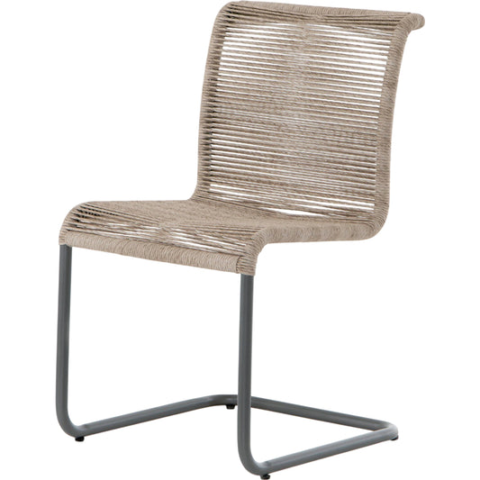 Grover Outdoor Dining Chair by Four Hands. Made from iron, 100% polyethylene in a coastal style.
