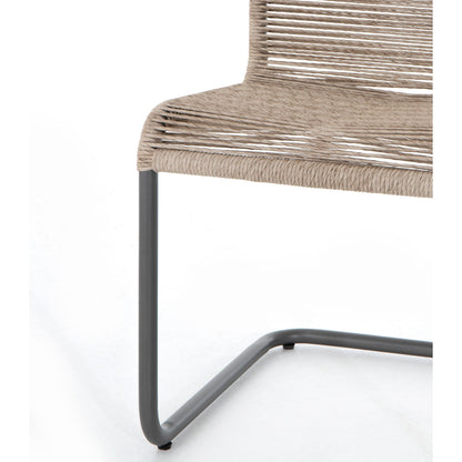 Grover Outdoor Dining Chair by Four Hands. Made from iron, 100% polyethylene in a coastal style.