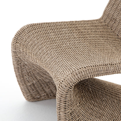 Portia Outdoor Occasional Chair by Four Hands. Made from 100% polyethylene, iron in a coastal style.