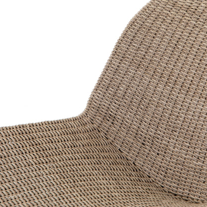 Portia Outdoor Occasional Chair by Four Hands. Made from 100% polyethylene, iron in a coastal style.