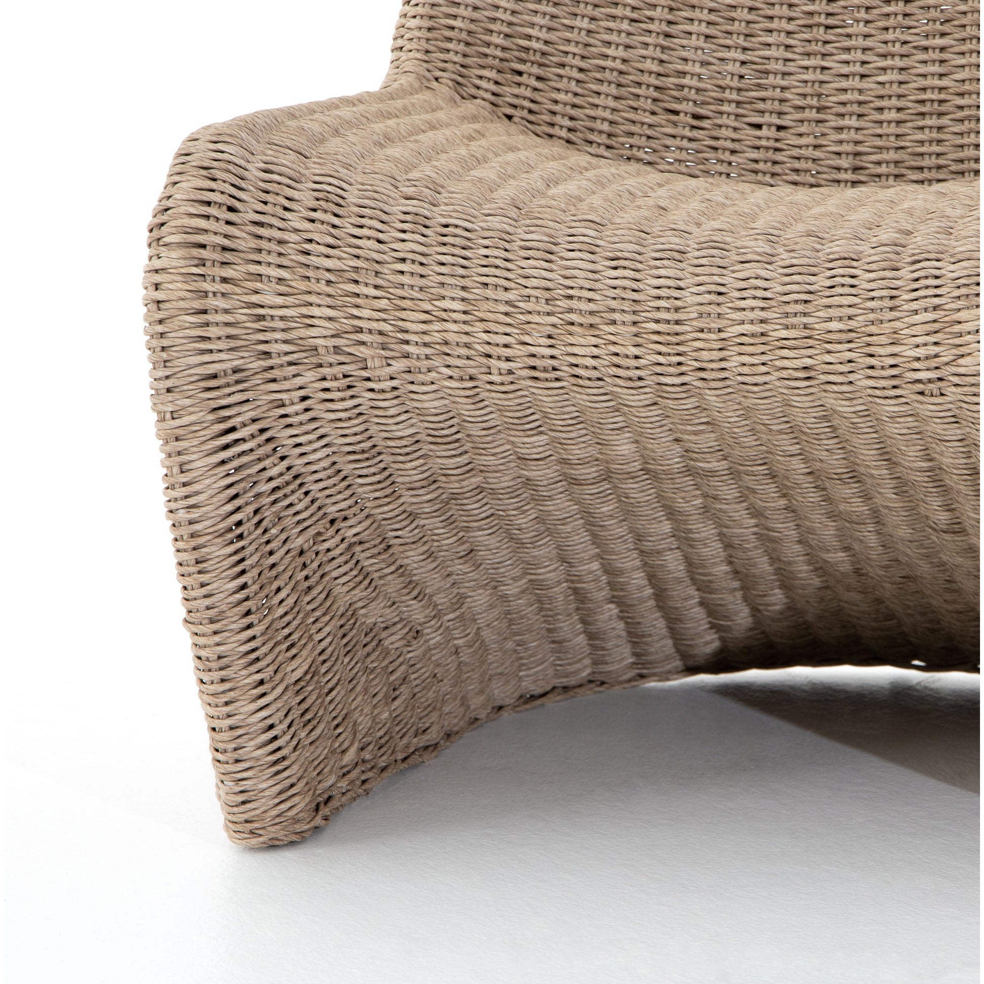 Portia Outdoor Occasional Chair by Four Hands. Made from 100% polyethylene, iron in a coastal style.