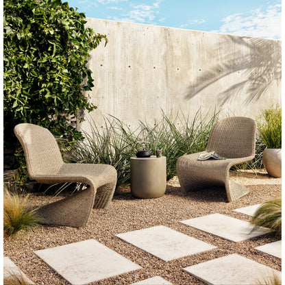 Portia Outdoor Occasional Chair by Four Hands. Made from 100% polyethylene, iron in a coastal style.