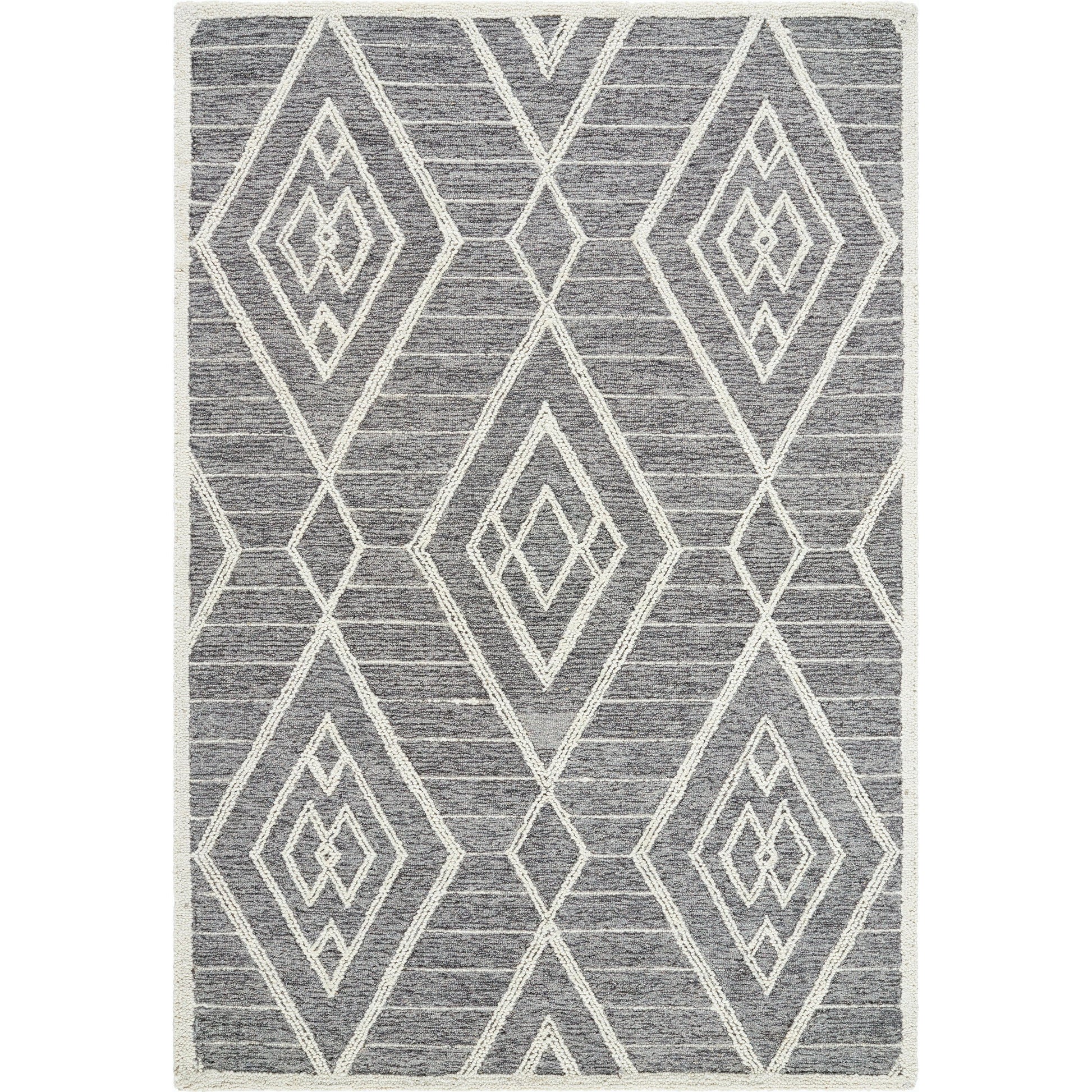 Jules JLS-2300 Rug by Livabliss in slate gray, ivory. Made from wool in a unique style.
