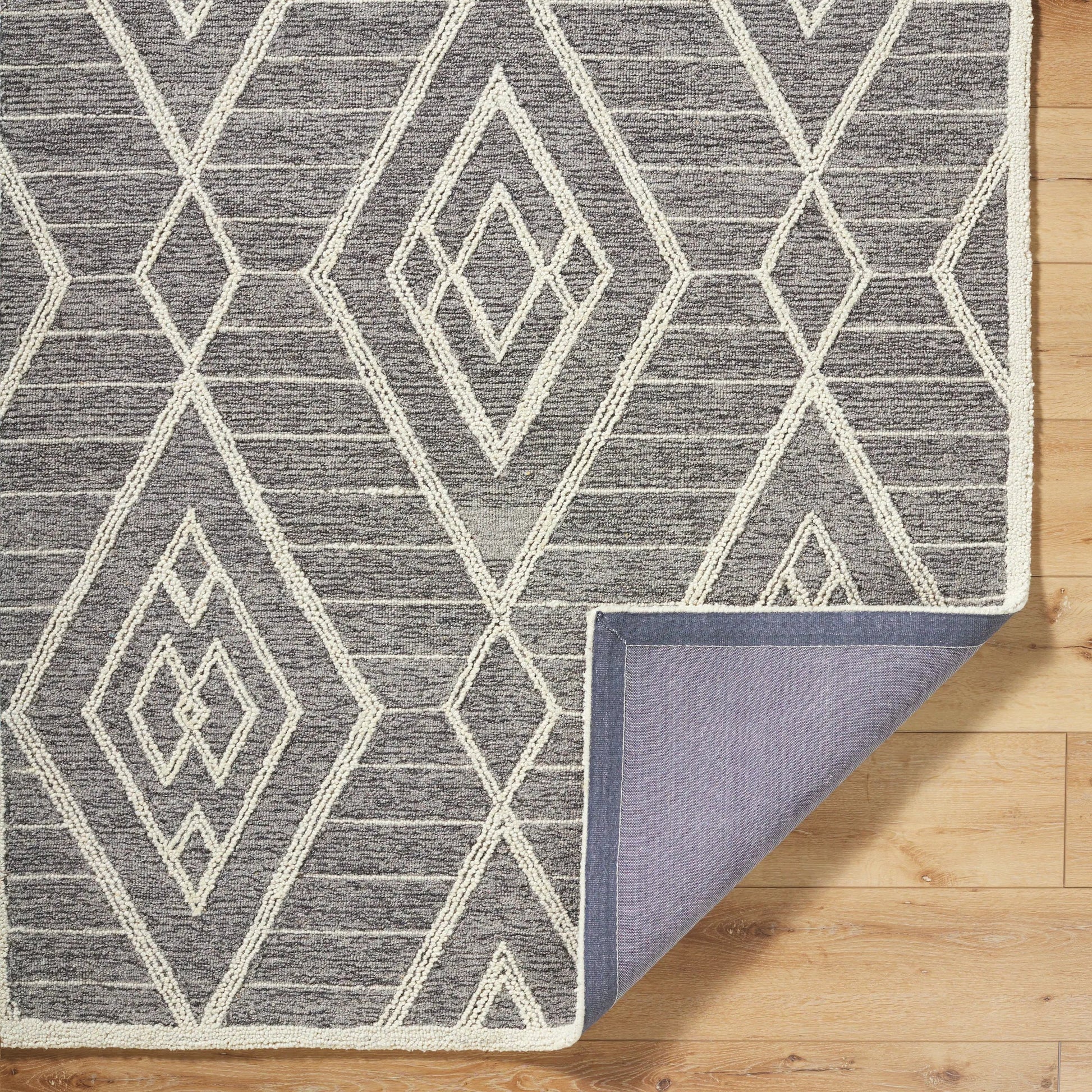 Jules JLS-2300 Rug by Livabliss in slate gray, ivory. Made from wool in a unique style.