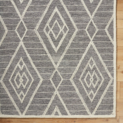 Jules JLS-2300 Rug by Livabliss in slate gray, ivory. Made from wool in a unique style.