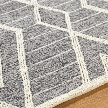 Jules JLS-2300 Rug by Livabliss in slate gray, ivory. Made from wool in a unique style.