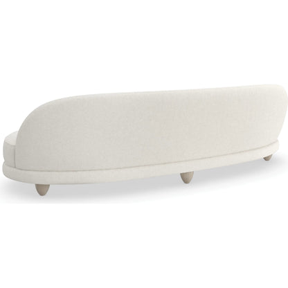 Tulum 110" Sofa by Caracole in sabbia. Made from ash, japanese sen in a transitional style.