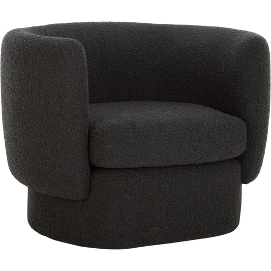 Koba Chair by Moe's Home Collection in maya black. Made from upholstery: 95% polyester, 5% acrylic, fsc certified pine, plywood frame, s-spring, webbing support, foam in a modern style.