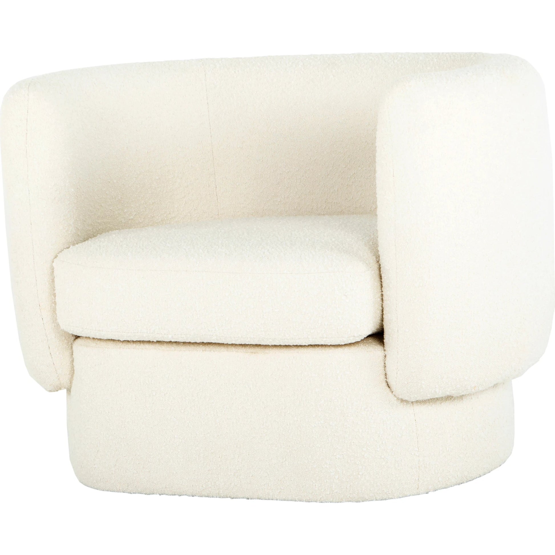 Koba Chair Maya by Moe's Home Collection in white. Made from upholstery: 95% polyester, 5% acrylic, pine, plywood frame, s-spring, webbing support, foam in a modern style.