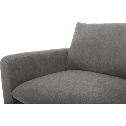 Paris Armchair by Moe's Home Collection in blue. Made from upholstery: 100% polyester, pine, plywood frame, webbing support, steel legs, foam in a transitional style.