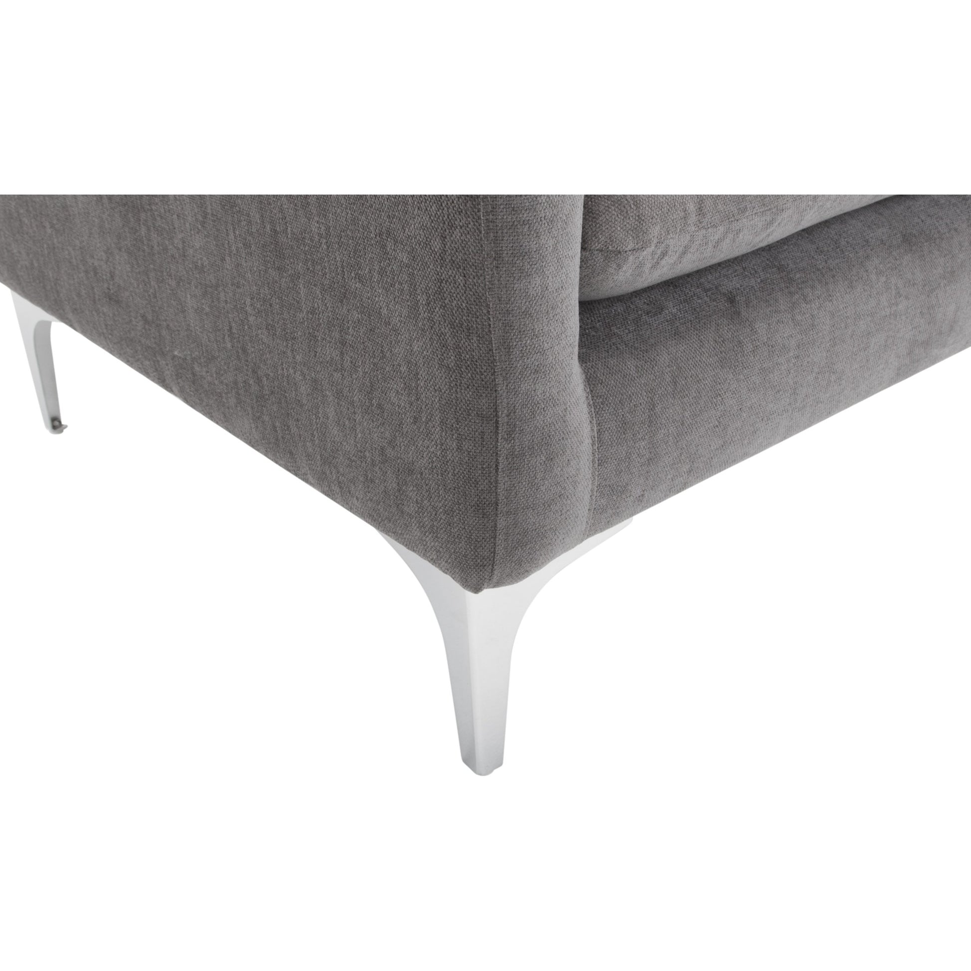 Paris Armchair by Moe's Home Collection in blue. Made from upholstery: 100% polyester, pine, plywood frame, webbing support, steel legs, foam in a transitional style.